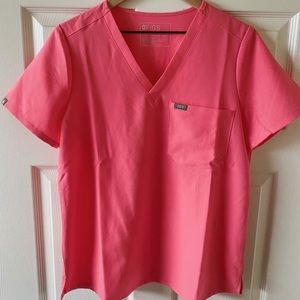 Figs scrubs neon pink